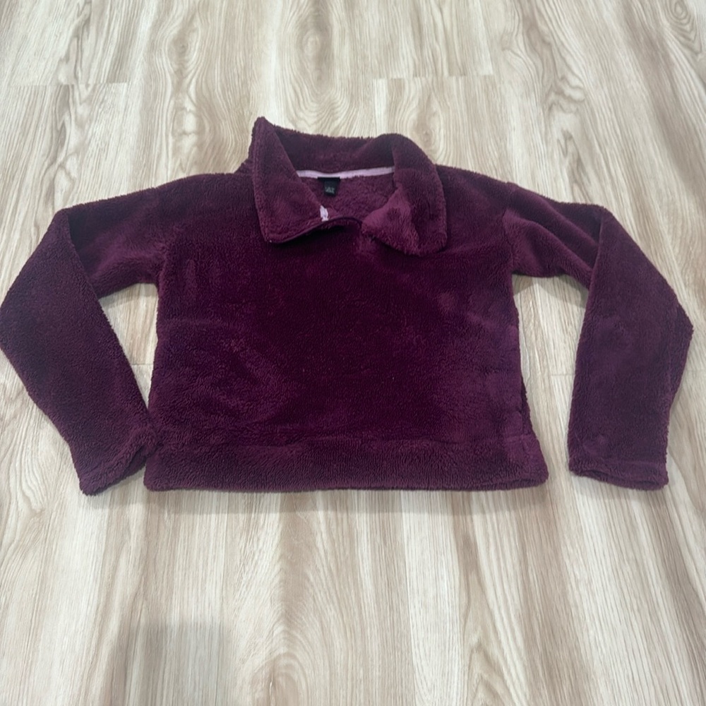All in motion girls 10/12 fleece - deep purple/wine color